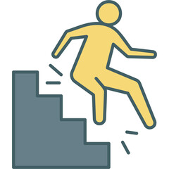 People Fall Accident Sticker