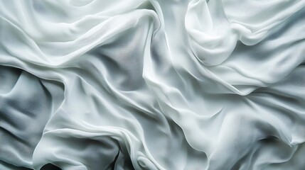 Obraz premium Elegant Draped White Fabric: A Study in Texture and Light