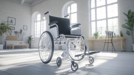 Modern Adjustable Wheelchair in Bright Studio Setting