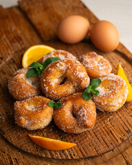 Anise Roscos or Rosquillas, traditional sweet dessert recipe for Easter Week in Spain