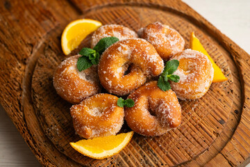 Anise Roscos or Rosquillas, traditional sweet dessert recipe for Easter Week in Spain