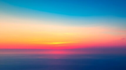 Fototapeta premium Vibrant Sunset Colors Over Calm Ocean Waters