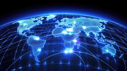 Global Network, A Digital World Map