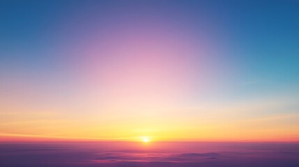 Fototapeta premium A breathtaking sunrise over a cloud sea