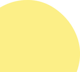 Modern yellow abstract quarter shape