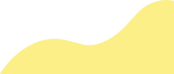 Modern yellow abstract quarter shape