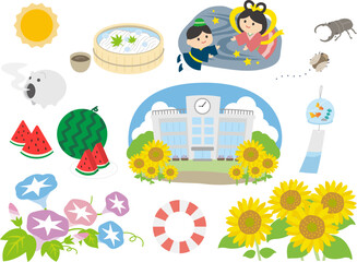 夏のイラスト素材　セット