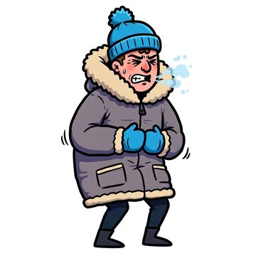 freezing man