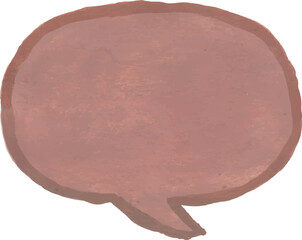 chat bubble hand drawn watercolor illustration