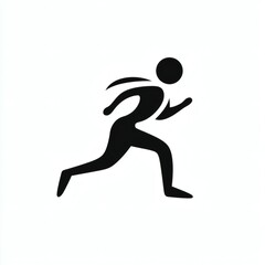 Obraz premium Running silhouette design representing athletic movement and fitness in a minimalistic style
