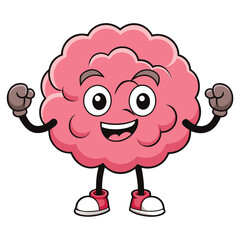 Cartoon Cookie Character with Happy Expression and Arms and Legs