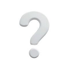 Big White Question Mark: FAQs & Answers isolated on transparent background