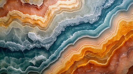 Abstract Colorful Layered Onyx Stone Texture