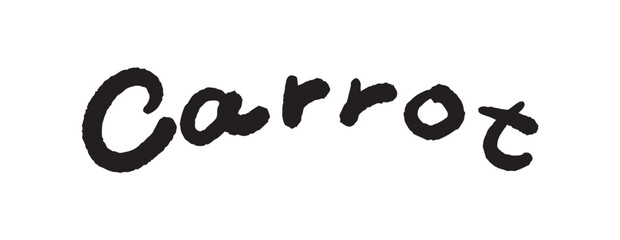 「carrot」の手書き文字　ベクターイラスト