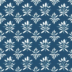 Elegant Waffle Inspired Seamless Pattern with Subtle Floral Design for Textile and Web