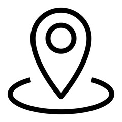Location and Map thin icon