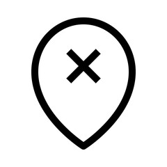 Obraz premium Location and Map thin icon