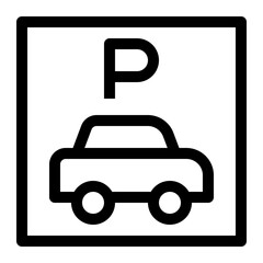 Location and Map thin icon