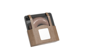 Food packaging mockup on white background