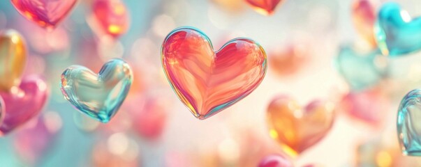 A Celebration of Love: Colorful Glass Hearts