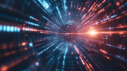 Abstract technology background illustrating data connections and big data with ample copy space