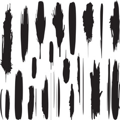 Black brush strock set 