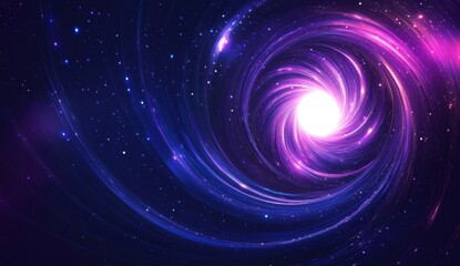 Purple cosmic vortex swirling, space background, digital art, website banner