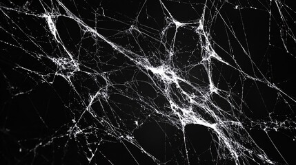 Intricate spiderweb pattern against a dark background