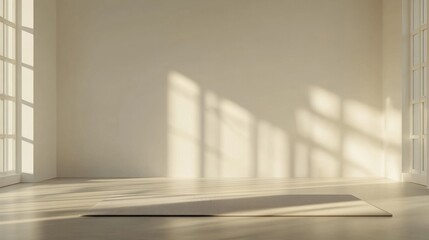 Knee exercises on a yoga mat in a minimalist room with soft lighting. Featuring rehabilitation and flexibility