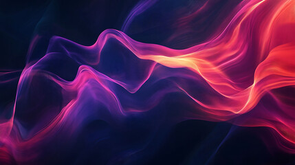 Obraz premium Abstract Pink Purple and Orange Wave Pattern