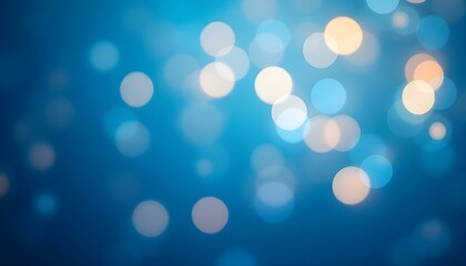 Fototapeta premium Luces bokeh sobre un fondo azul