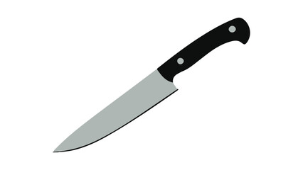 knife shape with black handle vector simple illustration