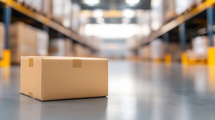 Obraz premium Warehouse Goods Packaging in High Demand for E-commerce Business