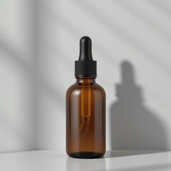 Amber Glass Dropper Bottle – Minimalist Skincare and Essential Oil Packaging