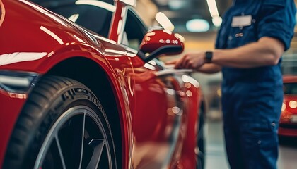 Obraz premium car checking