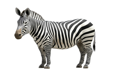 Obraz premium Unique striped creature resembling a zebra standing confidently against a clean background