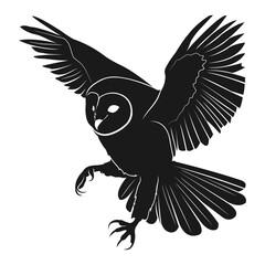owl silhouette vector design eps 2