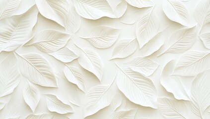 White leaf wall texture background design