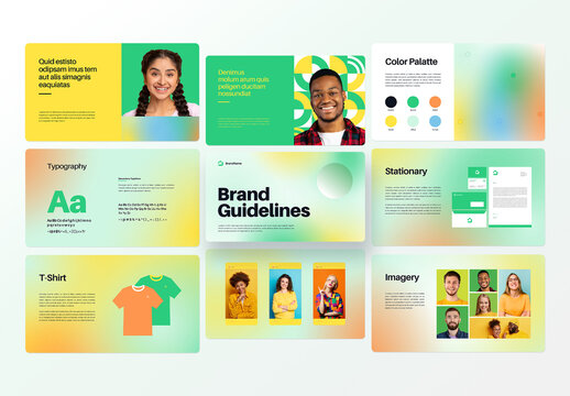 Brand Guideline Presentation With Gradient Accent
