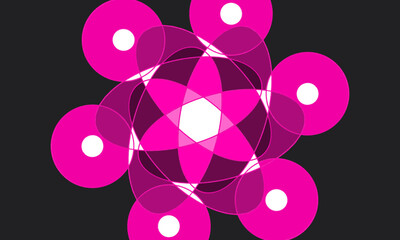 abstract background with pink flowers