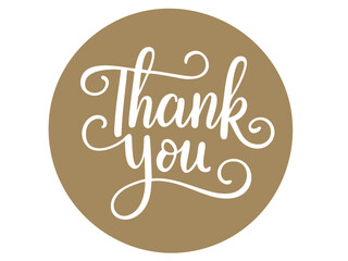 かわいい文字のThank you／手書き文字(ベクター背景透過）AI生成