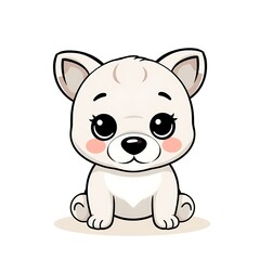 Obraz premium Adorable and Playful Dog Mascot Logo with a Friendly Expression and Charming Cartoon Style