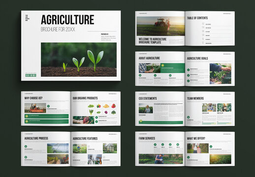 Agriculture Brochure Template Landscape
