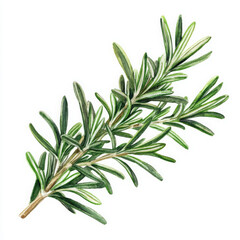 Fototapeta premium Realistic boho rosemary illustration, fresh aroma in watercolor style