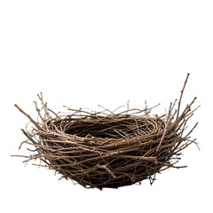 Obraz premium Empty Bird Nest: Stock Photo & Images isolated on transparent background