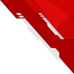 Abstract Red Geometric Corner