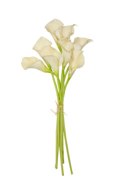 Cutout of white Arum lilies isolated transparent png