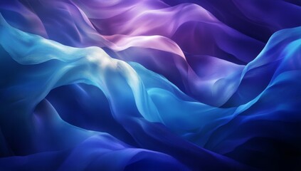 Fototapeta premium Flowing silk, vibrant hues, dark background, design texture