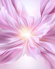 Obraz premium Ethereal Abstract Flower Petals with Vibrant Light in Soft Pink and Pastel Tones