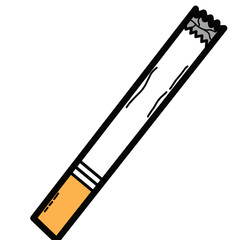 Smoking vector set in doodles